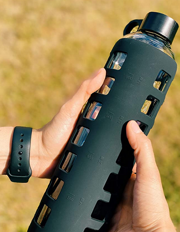 Purifyou Premium Reusable Glass Water Bottle